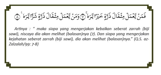 Al-Zalzalah ayat 7 dan 8