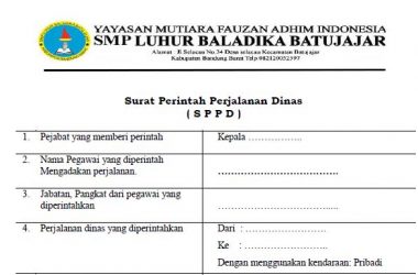Contoh format sppd