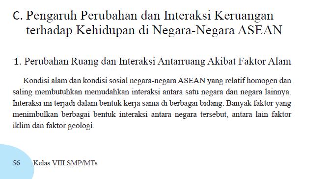 Pengaruh Perubahan dan Interaksi Keruangan Negara ASEAN