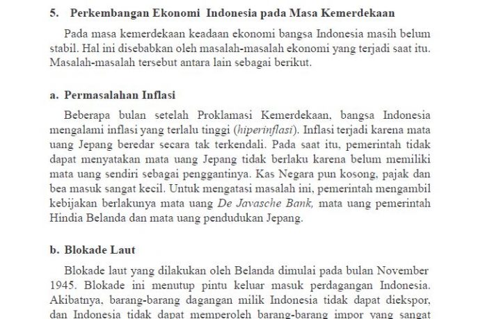 Perkembangan Ekonomi Dan Kehidupan Masyarakat Indonesia Pada Masa Kemerdekaan Portal Edukasi