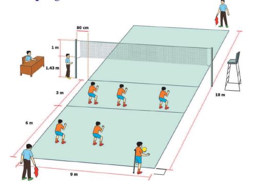 gambar ukuran lapangan bola voli