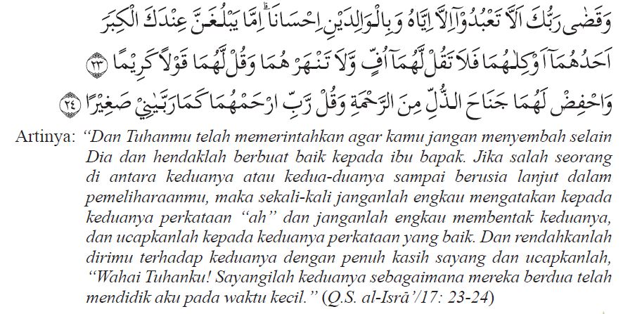 al-isra ayat 23 dan 24